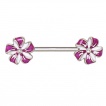 Piercing t�ton � fleurs de vent