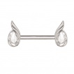 Piercing téton à gouttes zirconia élégantes