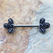 Piercing t�ton � plumes de paon vintages