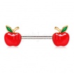 Piercing t�ton � pommes rouges