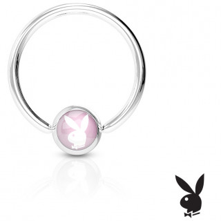 Anneau BCR � boule Playboy rose