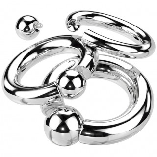 Anneau CBR Titane gros diam�tre � embout boule avec filetage