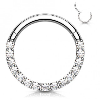 Anneau charni�re � arc de zirconiums clairs (en acier haute pr�cision)