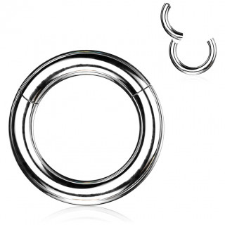 Anneau charni�re de gros diam�tre en acier Argent�