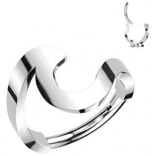 Anneau � charni�re design vague (acier haute pr�cision)