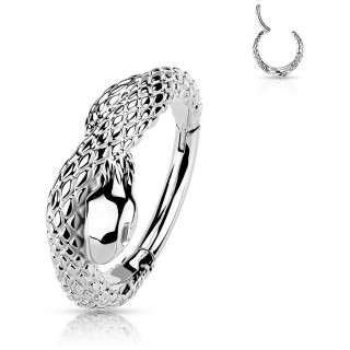 Anneau charni�re en forme de serpent en acier haute pr�cision