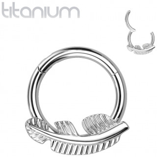 Anneau charni�re en Titane � plume