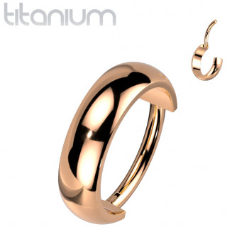 Anneau � charni�re Titane Cuivr� et bouclier bomb�