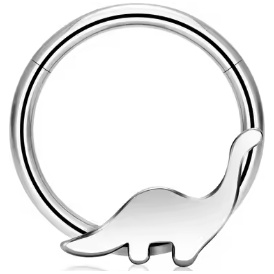 Anneau charni�re Titane � dinosaure Diplodocus