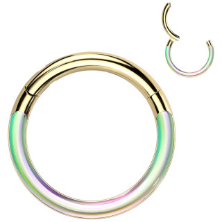 Anneau charni�re Titane dor� � arc photochromique