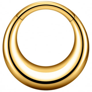 Anneau charni�re Titane dor� � base large (septum, lobe, daith...)