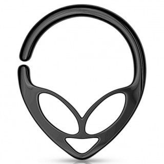 Anneau noir � visage extra-terrestre (septum, cartilage...)