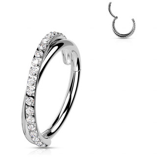 Anneau segment doubl� crois� en acier � bande de zirconiums