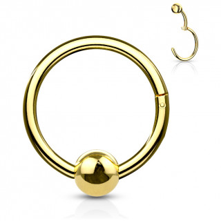 Anneau � segment en acier dor� � trompe-l'oeil CBR