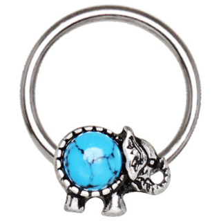 Anneau style CBR � jonction �l�phant avec turquoise