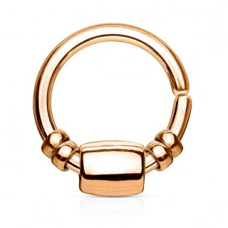 Anneau (tordable) � perles cylindriques - Cuivr�