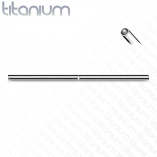 Barre de piercing industriel Titane G23 � perforation centrale filet�e (filetage interne)