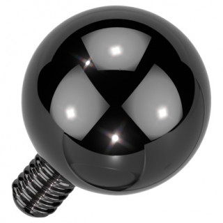 Boule de fixation piercing en titane noir (pour tige filetage interne)