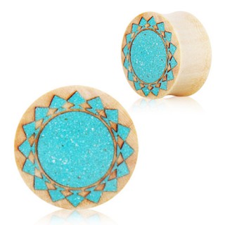 Ecarteur plug bois � Mandala soleil