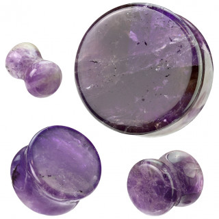 Ecarteur plug double �vas� en Amethyste