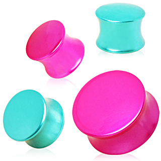 Ecarteur plug en acrylique teint� Metallic Neon