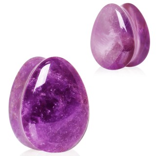 Ecarteur plug goutte en pierre d'Am�thyste v�ritable