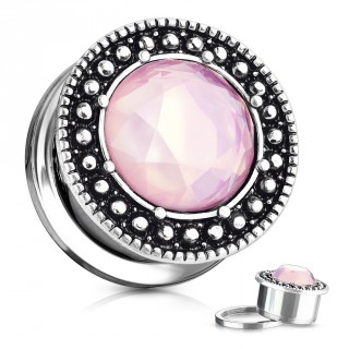 Ecarteur plug style solaire ancien � verre rose