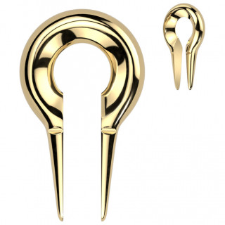 Ecarteur poids d'oreille style trou de cl� en acier Dor�