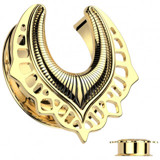 �carteur saddle bouclier en acier dor� avec design ajour� et stri�