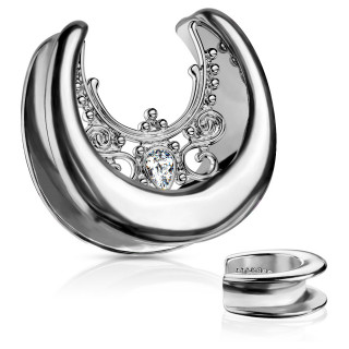 Ecarteur saddle U en acier Argent� � ornement style dentelle