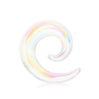 Ecarteur spirale en verre iridescent