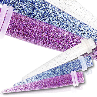 Ecarteur taper en acrylique UV paillett�