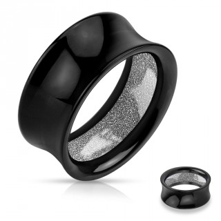 Ecarteur tunnel acrylique noir � int�rieur paillet� gris