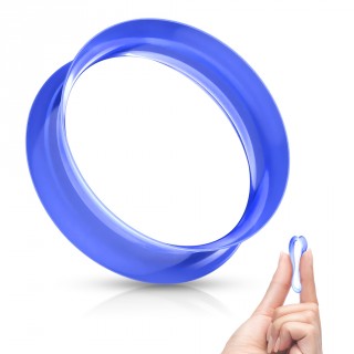 Ecarteur tunnel Bleu �vas� en silicone ultra souple