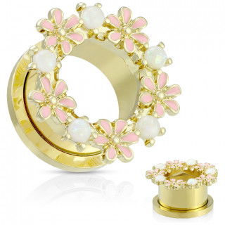 Ecarteur tunnel dor� � couronne de fleurs