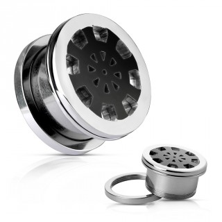 Ecarteur Tunnel en acier � roue de bateau noire