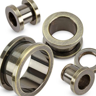 Ecarteur tunnel en acier plaqu� IP couleur bronze