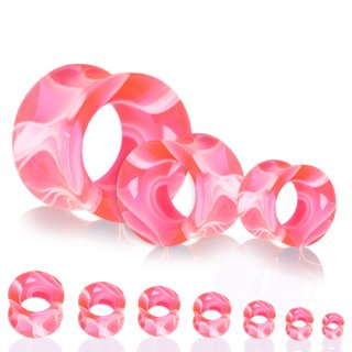 Ecarteur tunnel en acrylique marbr� rose