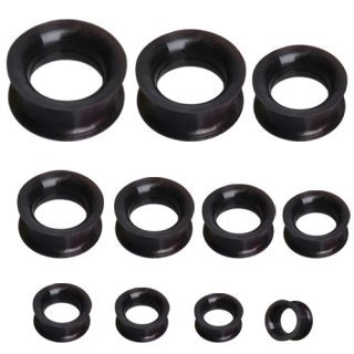 Ecarteur tunnel en silicone noir aspect nacr�