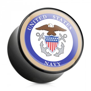 Ecarteur type plug noir � logo U.S. Navy