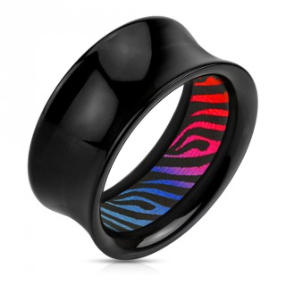 Ecarteur type tunnel noir � int�rieur z�br� arc en ciel