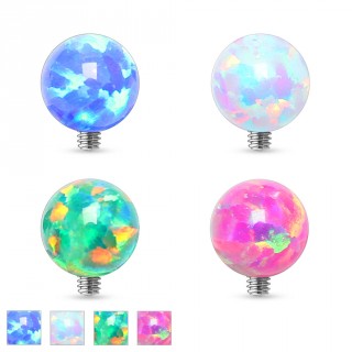 Embout � boule en pierre Opale pour implant microdermal