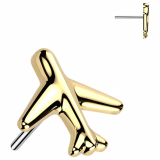 Embout Avion en Titane dor� type push-in