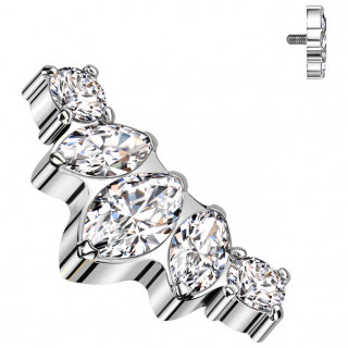 Embout Couronne chic en Titane � zirconiums (pour filetage interne)