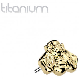 Embout de piercing Abeille en Titane dor� (pour tige push-in)