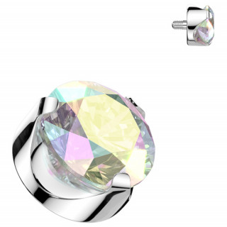 Embout de piercing en Titane � zirconium griff� Aurore Bor�ale (pour tige � filetage interne)