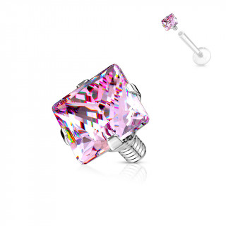 Embout de remplacement � zirconium carr� rose