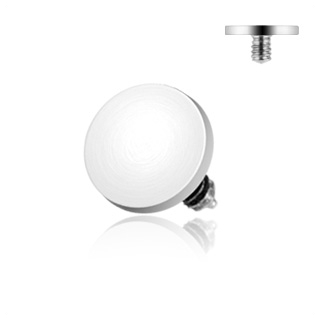 Embout disque plat en acier bross� pour piercing microdermal