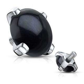 Embout microdermal � Agate noire