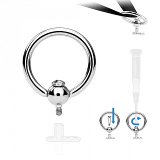 Embout microdermal acier � anneau CBR